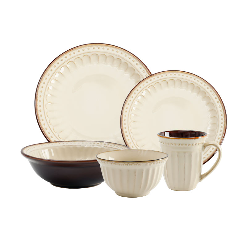collection of stoneware tableware sets